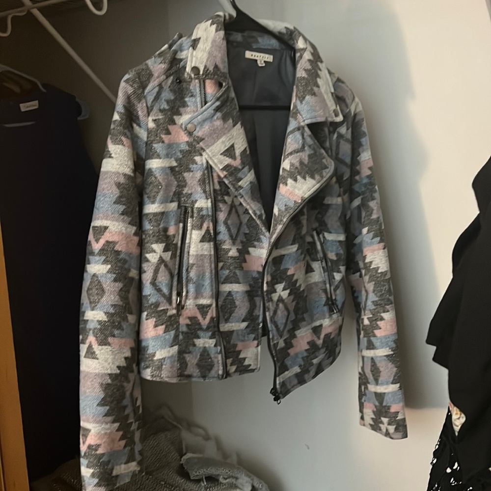 Gray pink jacket